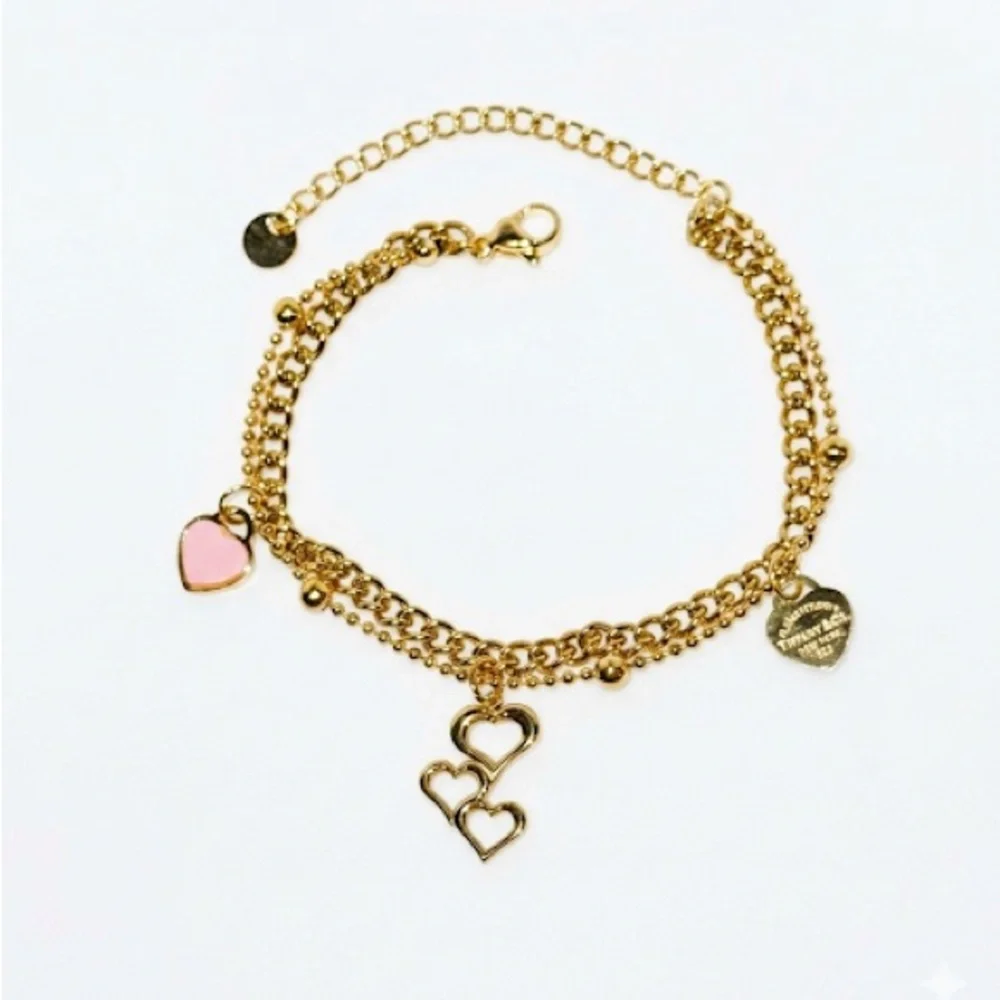 Gold Heart Charm Bracelet - Picture 5 of 5